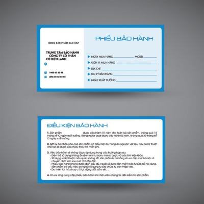 In phiếu bảo hành - thẻ bảo hành