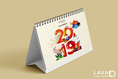 Thiết kế lịch để bàn chữ A