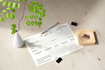 Thiết kế mẫu phiếu thu tiền mặt