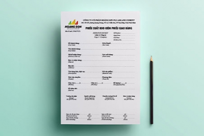 Thiết kế mẫu phiếu xuất kho kiêm vận chuyển nội bộ