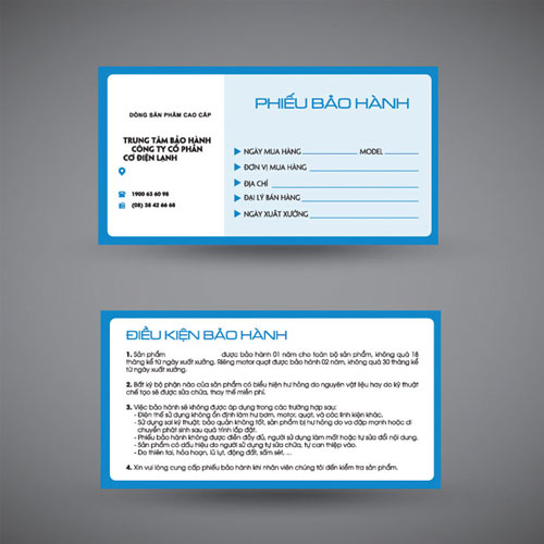 dịch vụ in phiếu bảo hành