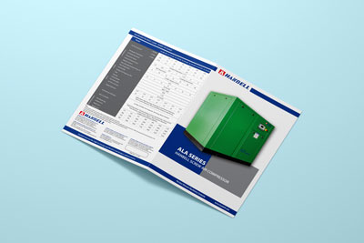 in brochure in tờ gấp đôi