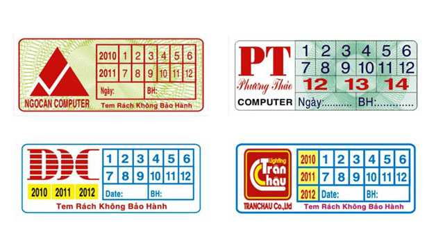 in tem vỡ - in tem bảo hành hình chữ nhật