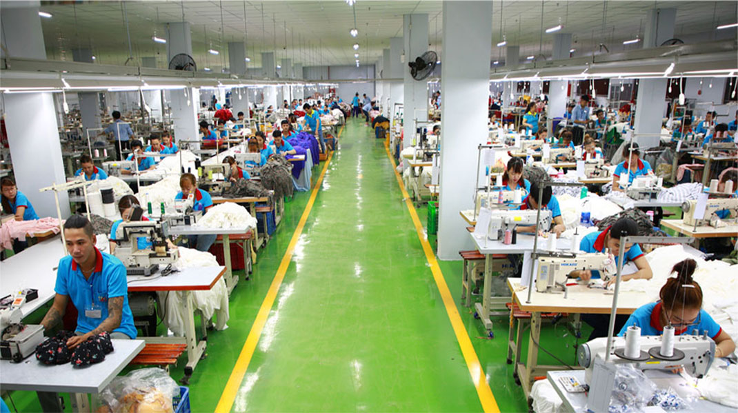 Chụp ảnh nhà máy may mặc