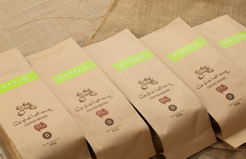 In túi đựng cafe giấy Kraft 100gram