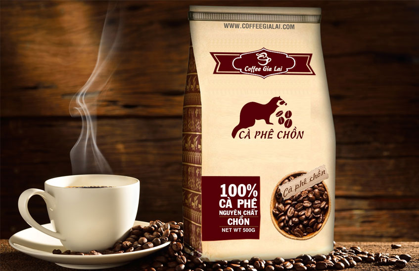 In túi đựng cafe giấy Kraft 500gram