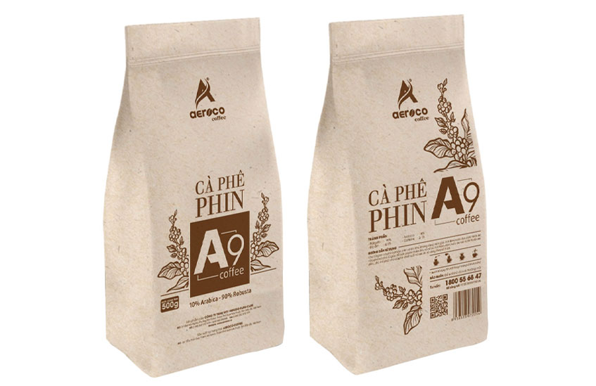 In túi đựng cafe giấy Kraft 500gram