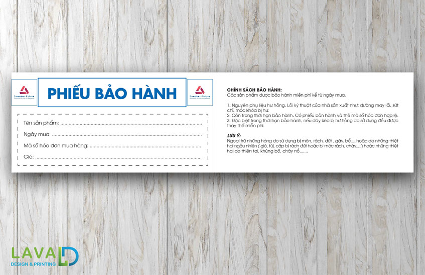 In phiếu bảo hành - thẻ bảo hành