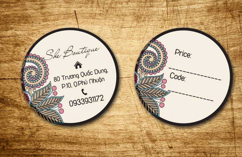 In sticker decal giấy tròn