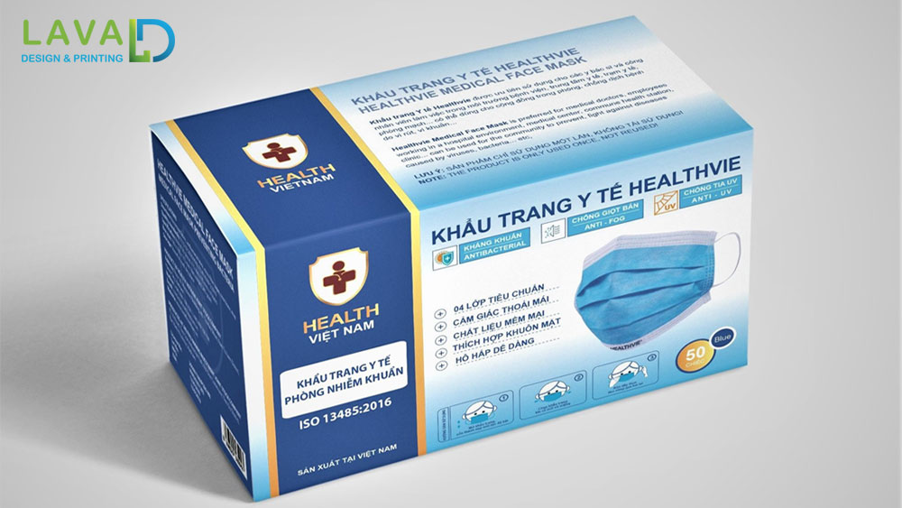 Thiết kế hộp khẩu trang y tế, N95