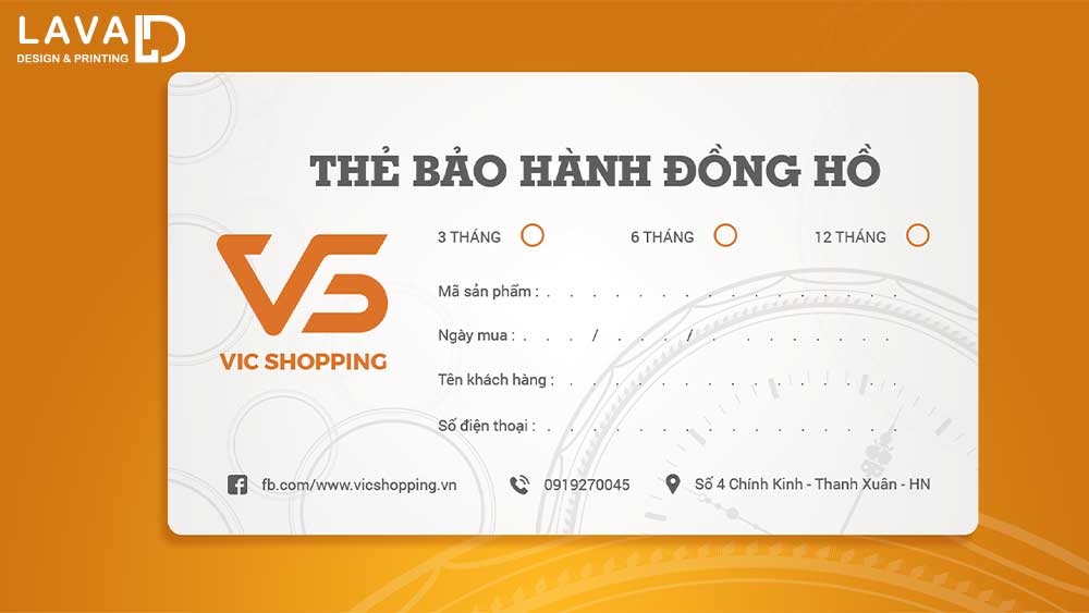 Thiết Kế Mẫu Phiếu Bảo Hành Sản Phẩm