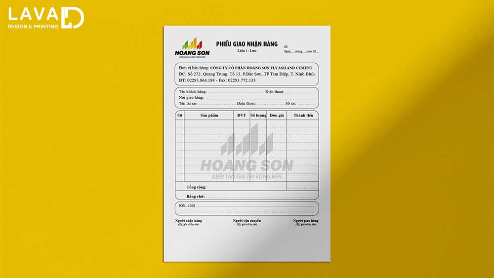 Thiết Kế Mẫu Phiếu Giao Hàng | Phiếu Gửi Hàng | Phiếu Ship Hàng