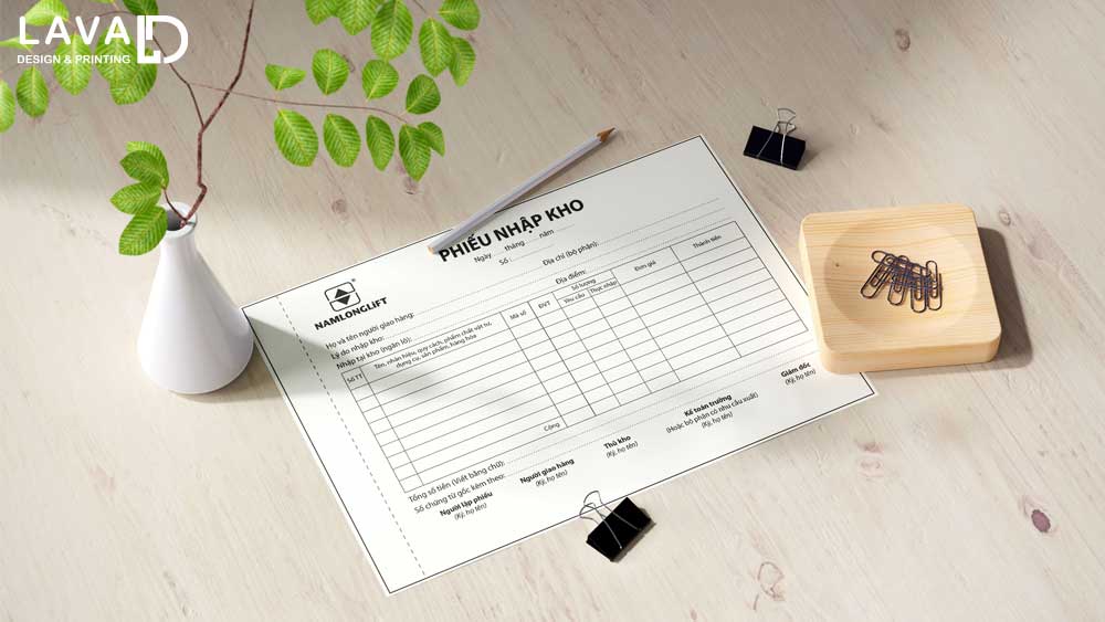 Thiết Kế Mẫu Phiếu Nhập Kho