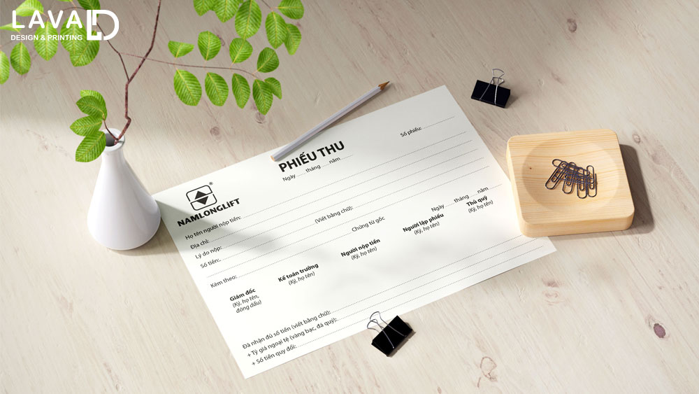 Thiết Kế Mẫu Phiếu Thu Tiền Mặt