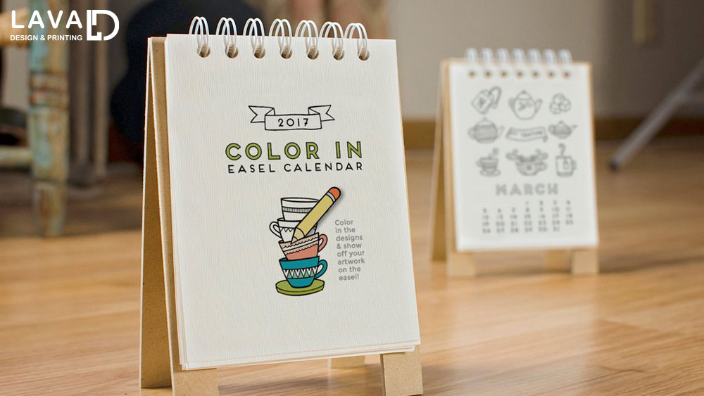 Thiết kế lịch gỗ để bàn