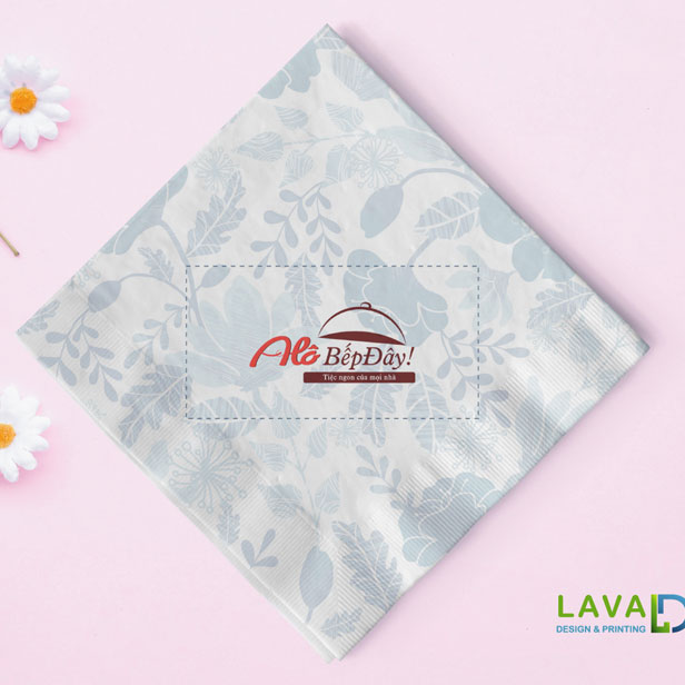 Thiết kế giấy lót bàn ăn, khăn giấy lót chén